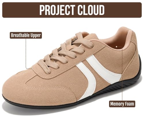 Image of Project Cloud Barefoot Shoes Women - Memory Foam Lace-Up Womens Sneakers - Lightweight & Non Slip Womens Shoes Casual - All-Day Women's Fashion Sneakers for 2026 (Goal)