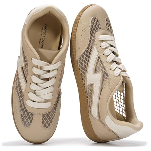 Image of Project Cloud Non-Slip Fashion Sneakers for Women, Lace-Up Shoes | Memory Foam Insole Trendy Womens Footwear - Comfortable Casual Womens Sneakers - Stylish Shoes Women Breathable Footwear