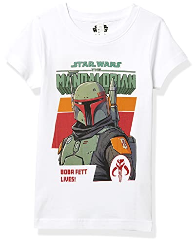 T-shirt Mandalorian blanc fille S idéal pour l'école et les sorties Star Wars