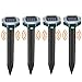 Produktbild 4 Stück Golupie Solar Maulwurfabwehr, Wasserdicht IP65 Ultrasonic Solar Maulwurfschreck, Maulwurfbekämpfung, Vertreiber Wühlmausschreck Solar Wüllmausvertreiber für Den Garten Rasen