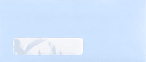 LUXPaper Sobres para ventana de negocios #10  4 18 pulgadas x 9 12 pulgadas  Azul bebé  Texto de 80 libras  50 unidades