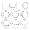 10 PCS Plaque Frame Cookie Cutters Set Fondant Tiles Biscuit Cutter Molds for Cookie Fruit Shapes #1