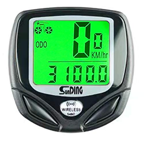 WGYTECH Fahrradcomputer kabellos, Fahrradtacho Wasserdichtes Nachtlicht LED Wasserdicht Automatisches Aufwecken und 16 Funktionen Kilometerzähler-LCD-Display zum Radfahren Cover