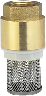 Brass Foot Valve Mesh Check Valve, 1/2" 3/4" 1" Vertical Foot Valve Female Connection with Strainer Filter
