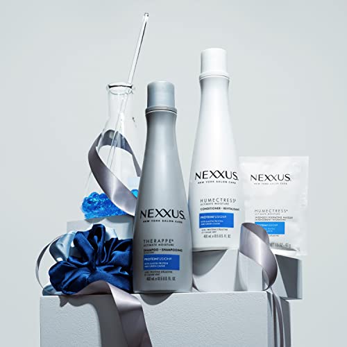 Nexxus Therappe Humectress Protein Fusion Shampoo, Conditioner, Hair Mask & Scrunchies For Dry Hair Beauty Gift Set #TOP6