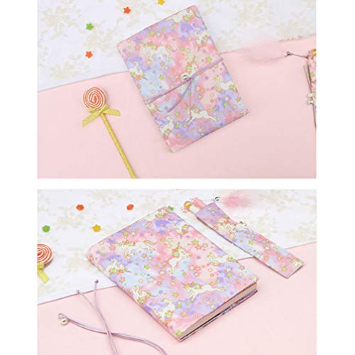 Capa para livro NUOBESTY Unicorn A6 1 peça com cordão, capas para livros reutilizáveis para meninas