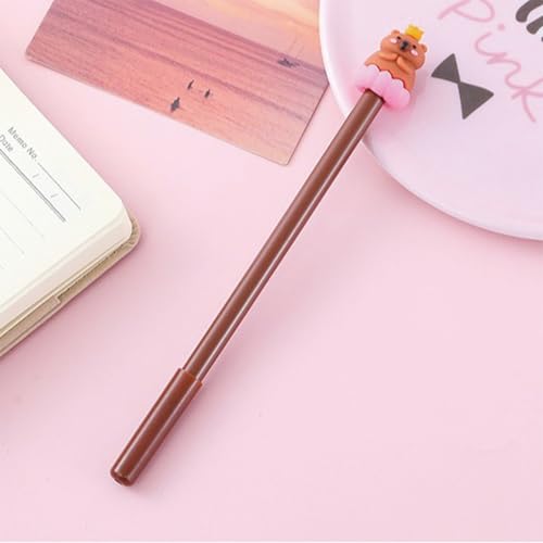 MOZXIRZ 8 Pcs Cute Capybara Gel Pens Negro 0.5mm miniatura 4