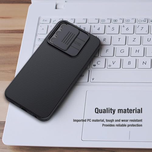 Image of Nilkin Classic Series Compatible for Samsung A25 Case with Camera Cover, [Camera Lens Protector] [Scratch-Resistant] [360 Full Protection] Shockproof Slim Phone Case (Black, A25)