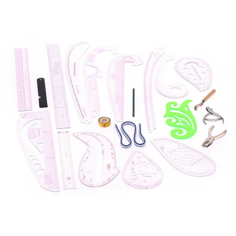 Sewing Rulers Set Clothing Ruler Set Precise Tailor Measure Tool for DIY Needlework Dressmaking Buttons Sewing Tool