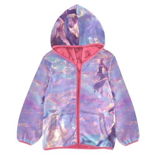 Gemstone Glitter Pink Purple Yellow Girls Sherpa Lined