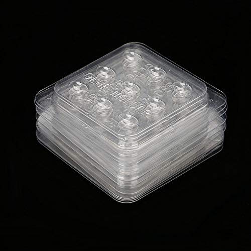 Sonew Disposable Eyelash Adhesive Palette Plastic False Eyelash Glue Gasket Holder Pallet 10 pcs