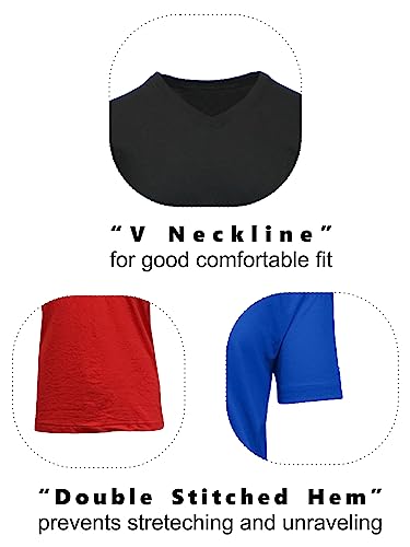 Galaxy by Harvic Men's 6-Pack Short Sleeve V-Neck Modern Fit Classic Tees (S-3XL)3