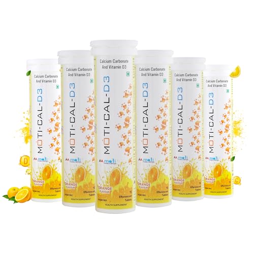 Image of Calcium and Vitamin D3 Tablets | 90 Sugar-Free Effervescent Calcium Tablets for Women & Men, Maximum Bone Density & Joint Health Support, Fast Absorbing Formula (Pack of 6)