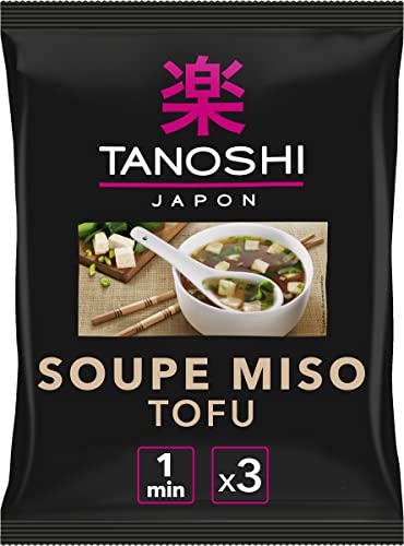 TANOSHI - Soupe Miso Tofu - Soupe Instantanée - 3 Personnes...