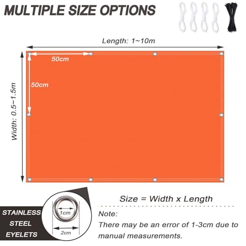 Voiles d'ombrage couverture imperméable résistant aux UV et indéchirable - 8