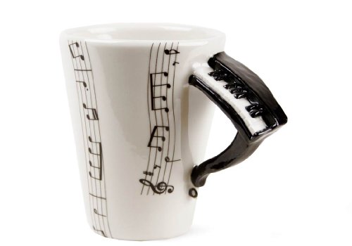 Un Regalo de Piano, Taza de Café Hecho a Mano por Blue Witch