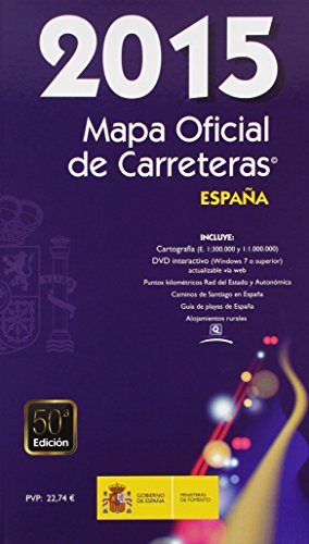 Mapa Oficial de Carreteras de España 2015, 50ª Edición (+ DVD+ Rutas...