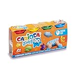 CARIOCA Pasta da Modellare BABY DO, Set di 8 Colori, per Bambini dai 12 Mesi, Colori Brillanti e Miscelabili, Non Sporca le Mani e Asciuga all'Aria, Contiene Frumento