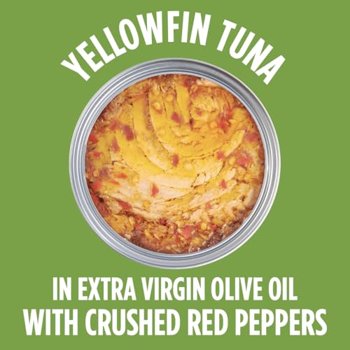 Image of StarKist E.V.O.O. Solid Yellowfin Tuna with Crushed Red Peppers and Extra Virgin Olive Oil, 4.5 oz Can (Pack of 5)