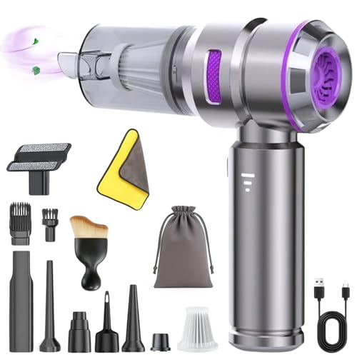 Vitalco Car Vacuum Portable Cordless, Car Vacuum Cleaner High Power 18000PA, Dust Busters Cordless Rechargeable 6000mAh Battery with Multi Nozzles for Home, Office, Camping