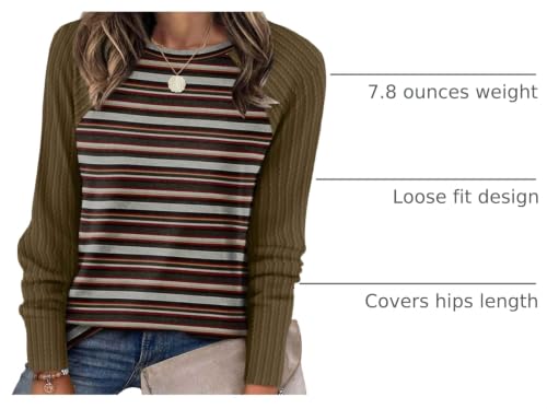Image of SAMPEEL Sweatshirt for Women Long Sleeve Shirts Crewneck Sweaters Fall Fashion Outfits 2025 Trendy Tunic Tops Plus Size