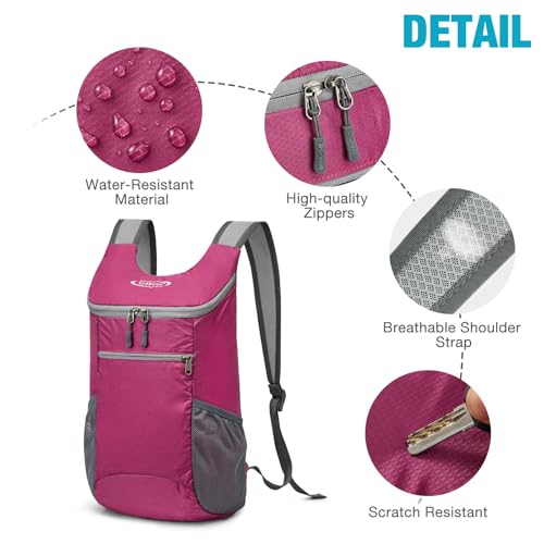 Image of G4Free Lightweight Packable Hiking Backpack for Men Women Small Hiking Daypacks Foldable Shoulder Pack Casual Outdoor Bag 11L