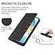 QHOHQ Handyhülle für Samsung Galaxy A16 4G / A16 5G / A26 5G Hülle mit Panzer Glas, Premium Leder Schutzhülle, [RFID Blockierung], Magnet Klappbar Flip Case Tasche, Multifunktional, Stoßfest-Schwarz