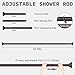 Thestoa Brown Shower Curtain Rod Adjustable 43-78 inch, 1