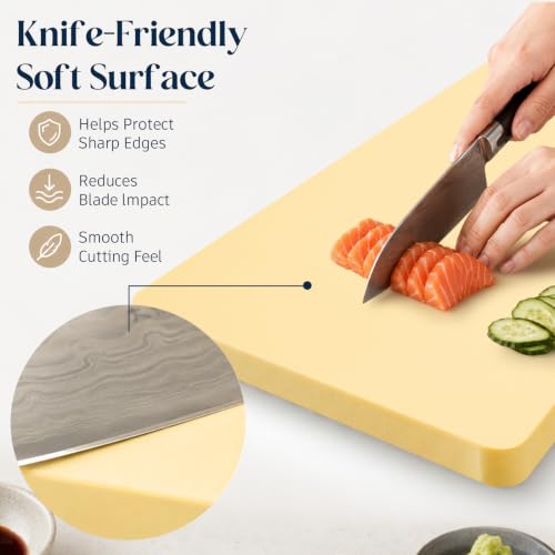 Tabla de cortar de goma sintética para cocina de 49 x 27 cm miniatura 3