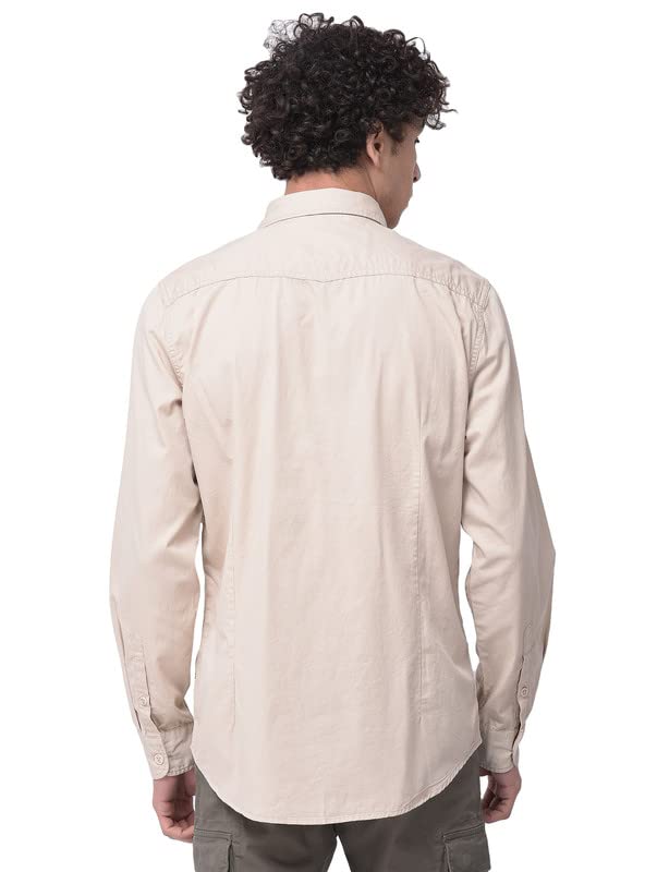 Image of Woodland Mens Cotton Printed Casual Regular Fit Full Sleeves Shirt