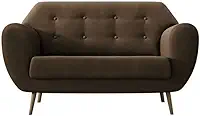Sofá 2 Lugares Beegees Suede Marrom