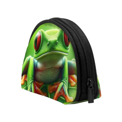 Portable Coin Purse Puerto-Rico-Tree-Frog-Leaves Mini Zippered Money Pouch Card Holder4