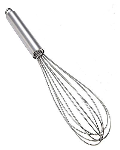 Image of Stainless Steel Balloon Whisk 25cm for Kitchen | Heavy Duty Egg Beater & Baking Whisk | Premium Wire Whisk for Mixing, Blending, Whipping & Cooking | Set of 1 | Warranty 6 Months