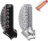 Penis Sleeve Pack of 2, Reusable Penis Enlarger Cock Extender Sheath Thicken Cock Condom with Penis Ring Adult Sex Toys for Men Couples