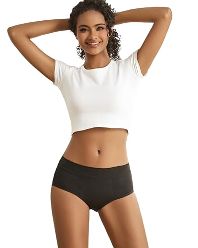 Image of Goat Union Midi Period Underwear for Women Teens, Menstrual Period Panty, Organic Cotton Lining, Full Coverage & Heavy Flow