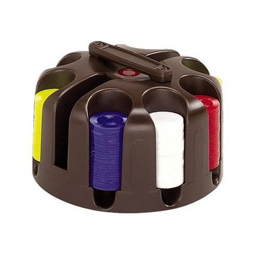 Poker Chips & Revolving Rack (200 Piece)