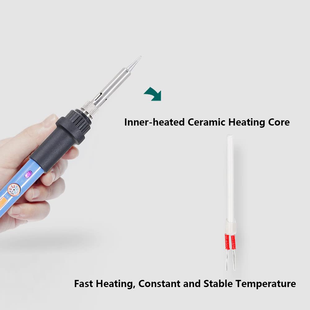 Kit fer à souder LCD 80 W, température réglable 180-520°C, avec