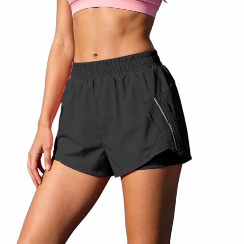 Short fitness femme avec poche zippée invisible confort premium