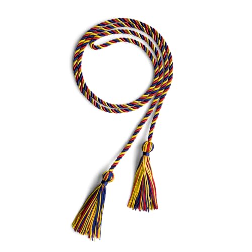 Image of Endea Graduation Single Honor Cord Three-Color (Royal Blue /Red /Gold)