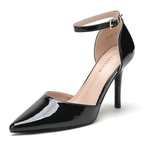 Odisen Black Pointed Toe Pumps