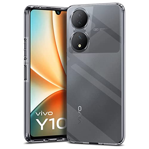 Image of Fashionury Crystal Clear Case for Vivo Y100 / Vivo T2 5G | Yellowing Resistance | Transparent TPU Silicone | Raised Camera Lips | Slim Transparent Cover