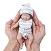 SCASTOE 6in Reborn Girl Doll Miniature Figure Interaction Toy Soft Silicone Simulation Doll Qui a l'air réel avec des Cheveux bouclés enracinés