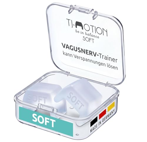 TJ-Motion Soft - Kieferentspannung & VAGUS-Nerv-Training - die optimale Unterstützung bei Beschwerden im Kiefer- Schulter- Nacken- Rückenbereich 2 Stück & Transport-Box