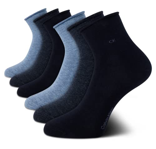Calvin Klein Women's Crew Socks Pack Soft Cotton Blend Roll