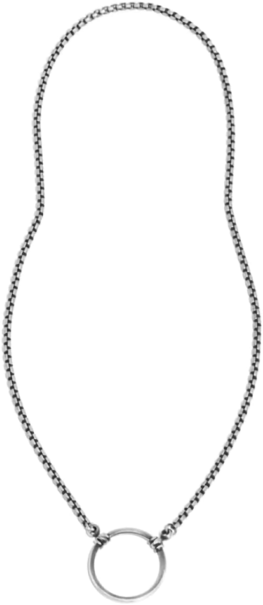 La LOOP Designer - Collana per occhiali da vista, catena e anello in argento ossidato anticato