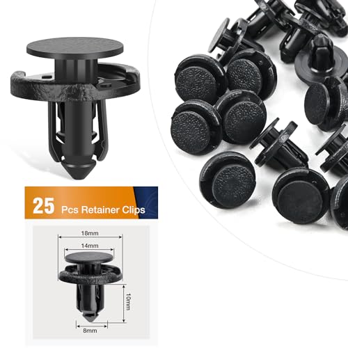 Image of GOOACC 25PCS Push-Type Bumper Clips Compatible for Toyota & Lexus 90467-08185 and Nissan Maxima 01553-09611