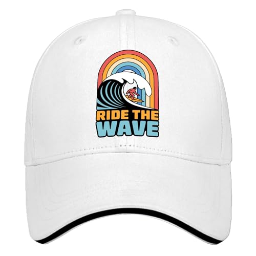 Ride The Waves Surfing Golf Hats Camping Cap for Grandma