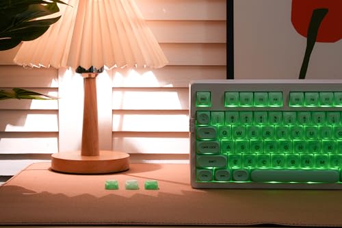 Image of ZORNHER ZH980 Foundation Mechanical Keyboard,95% Green Creamy Keyboard with Number Pad,Girly Gaming Keyboard Full Size,Cute Jelly MOA Round Translucent Clear Keycaps,Creamy Sounding Linear Switches