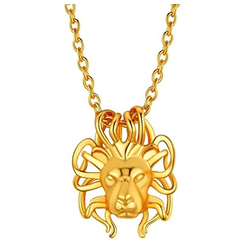 Collar dorado de signo Leo U7 Cover