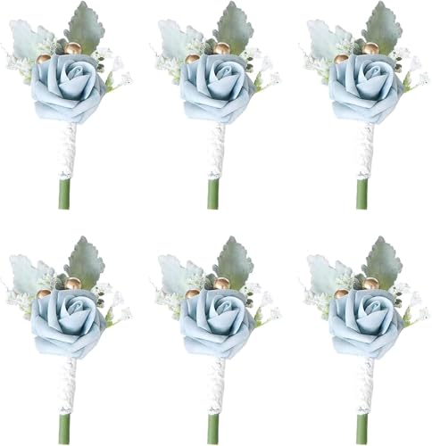 Set de 6 Boutonniere y Corsage para Boda miniatura 1